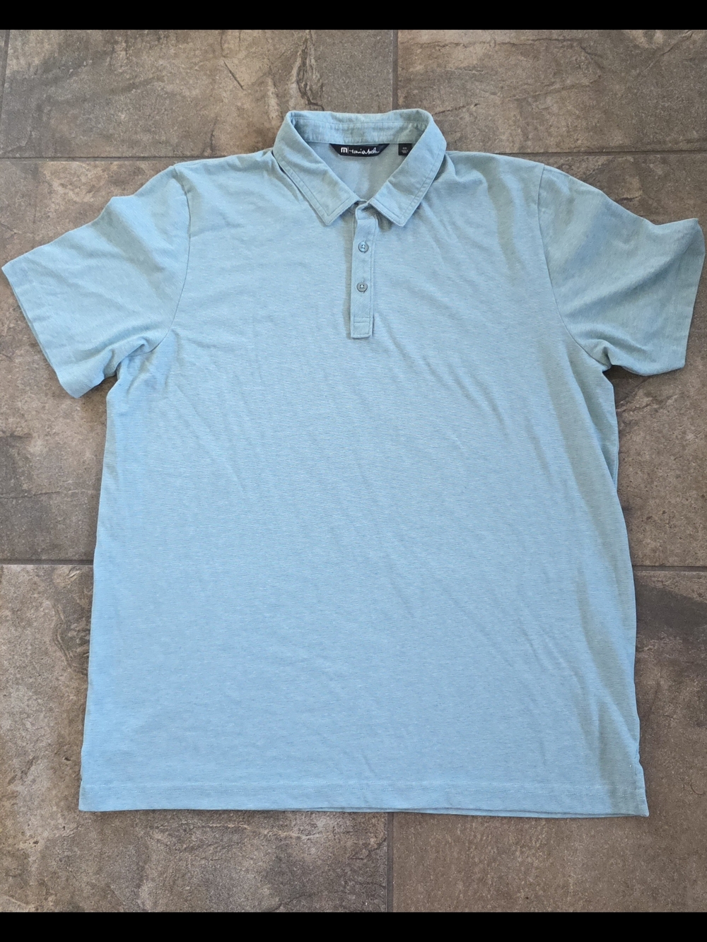 Travis Mathew Men’s XXL Light Green Heather Polo Shirt Pima Cotton Blend